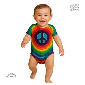 RABBIT SKINS TIE DYE ONE-PIECE 24MOS
